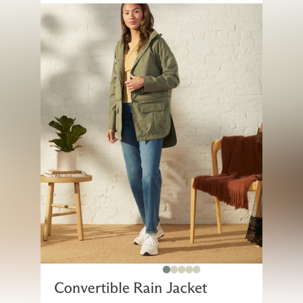 NWT convertible rain jacket